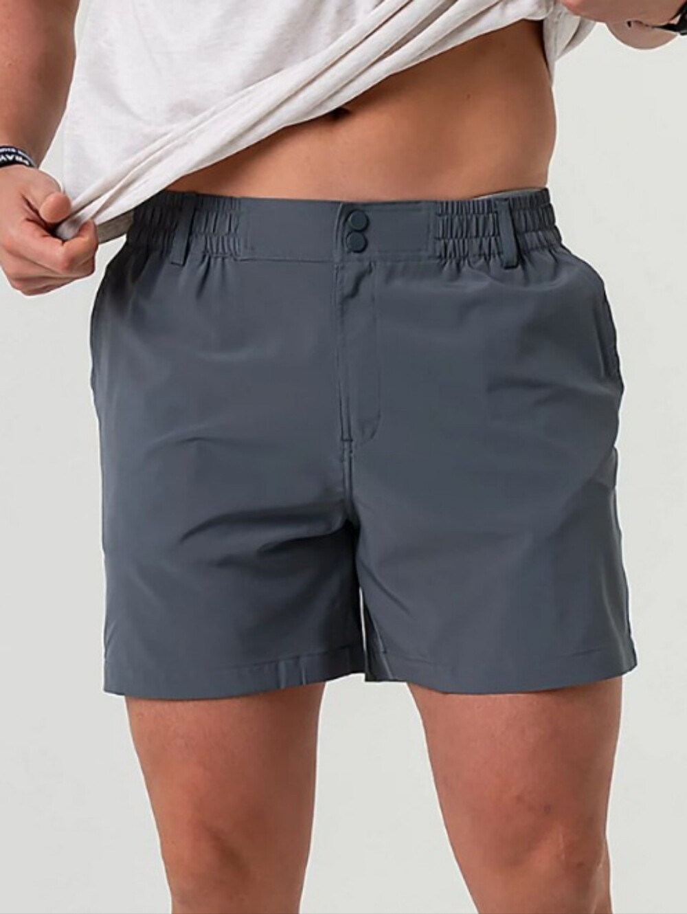 BURLEBO Men's Shorts in Charcoal Gray